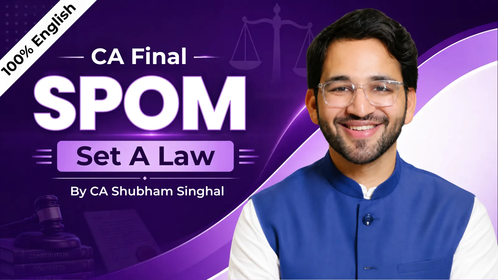 CA Final SPOM Set A Law (100% English) by CA Shubham Singhal