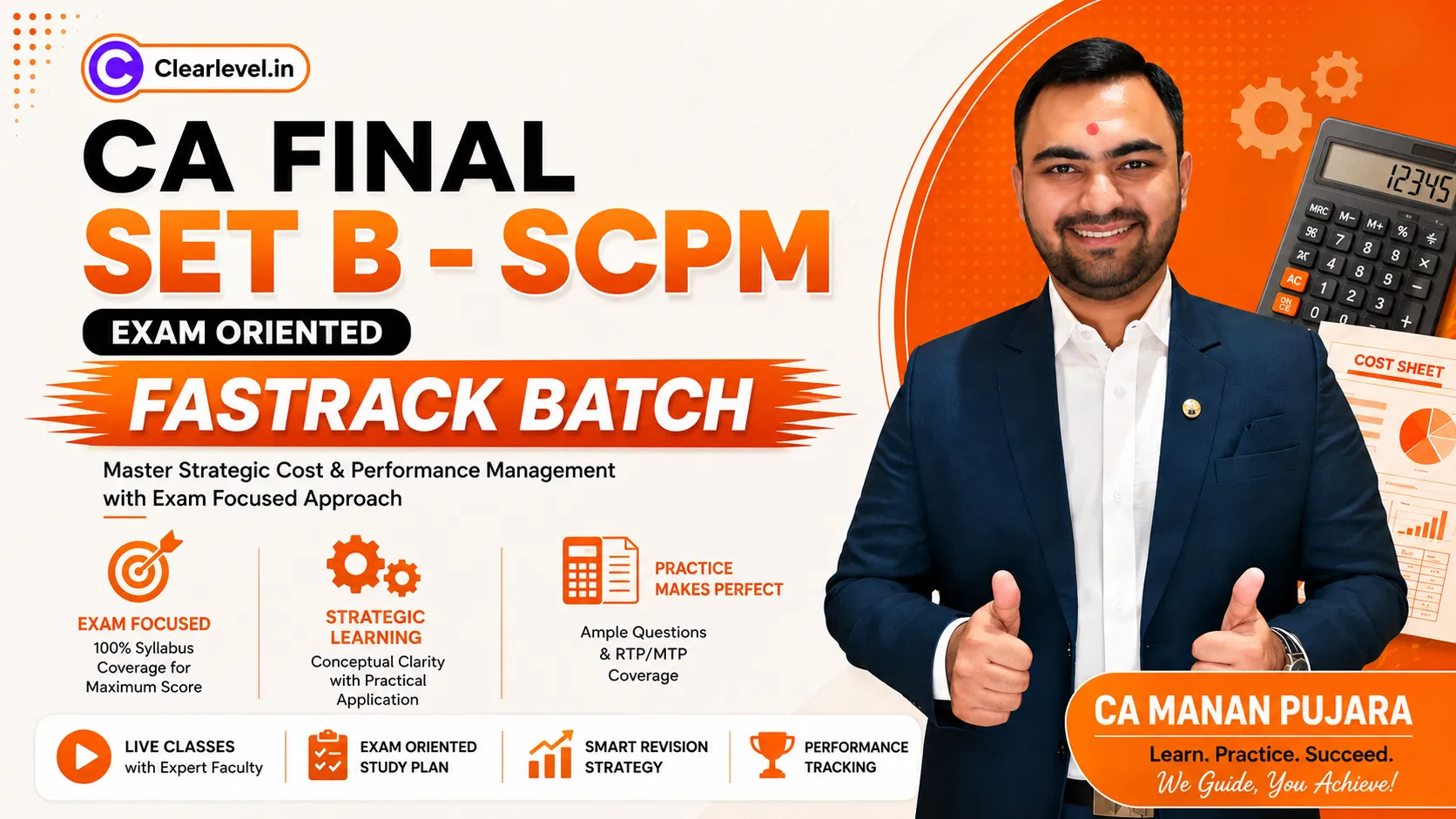 CA Final Set B - SCPM Exam Oriented Fastrack Batch by CA Manan Pujara