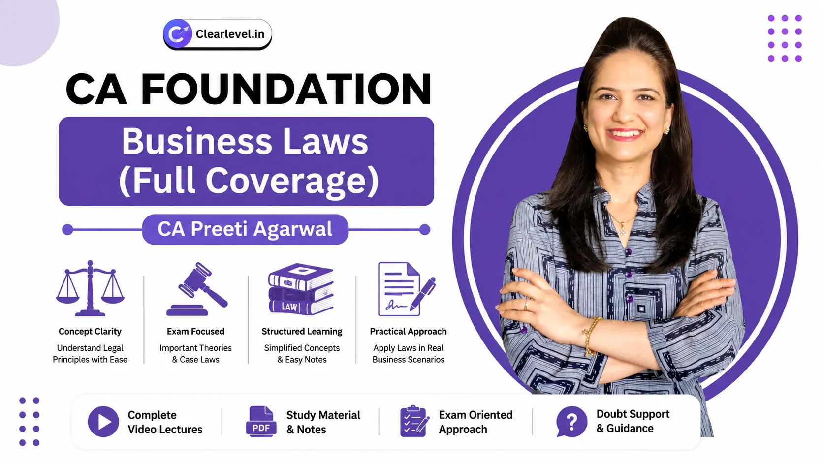 CA Foundation Business Laws (Full Coverage) By Preeti Agarwal