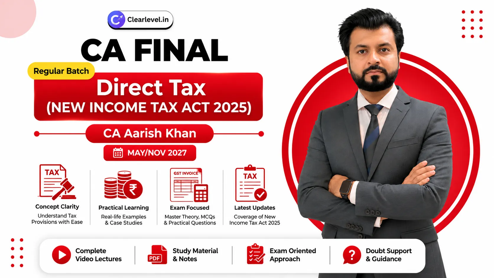 Direct Tax Regular Batch (NEW INCOME TAX ACT 2025) – May/Nov 2027