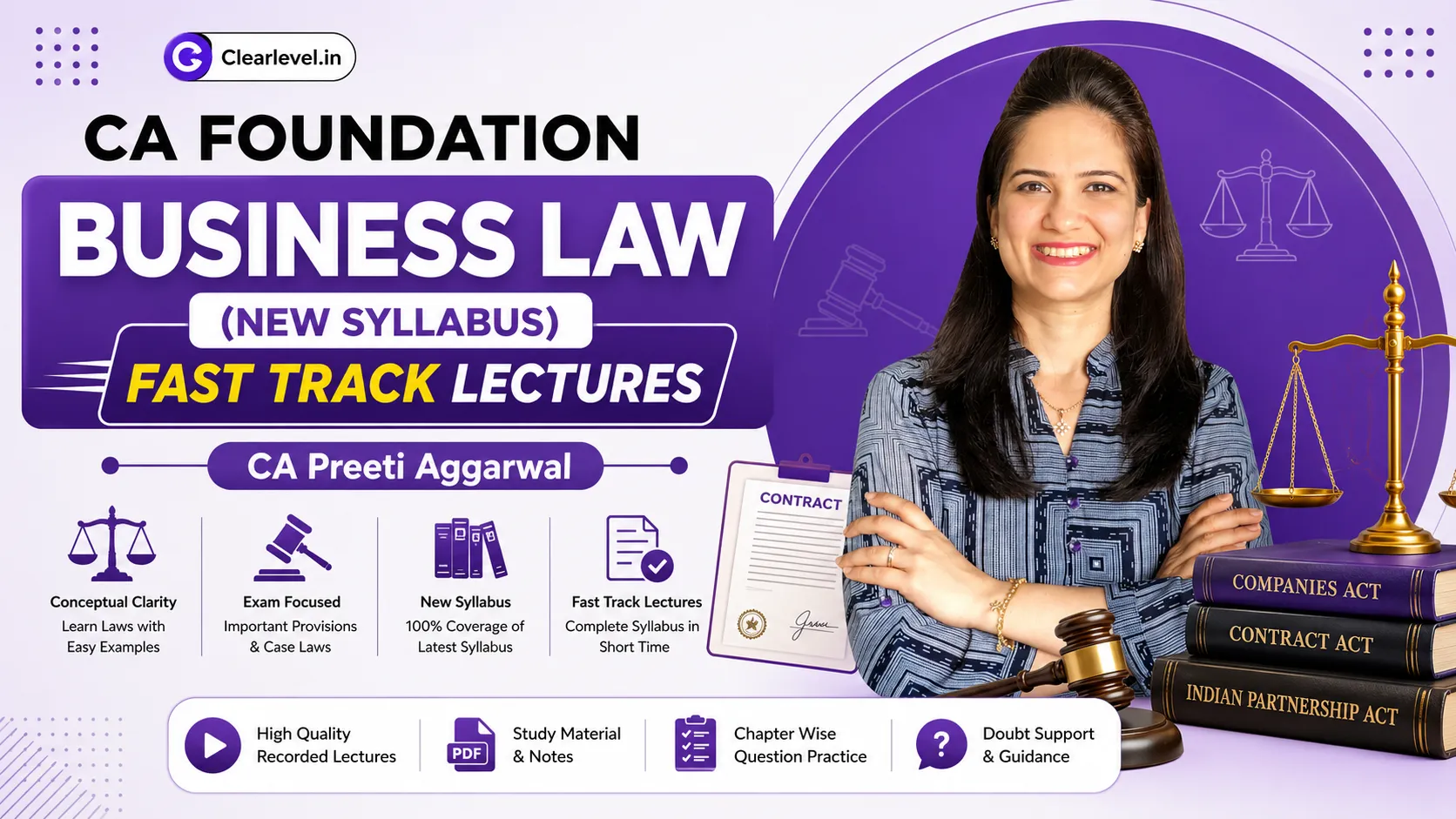 CA Foundation Business Laws (New Syllabus) Fast Track Lectures by CA Preeti Aggarwal
