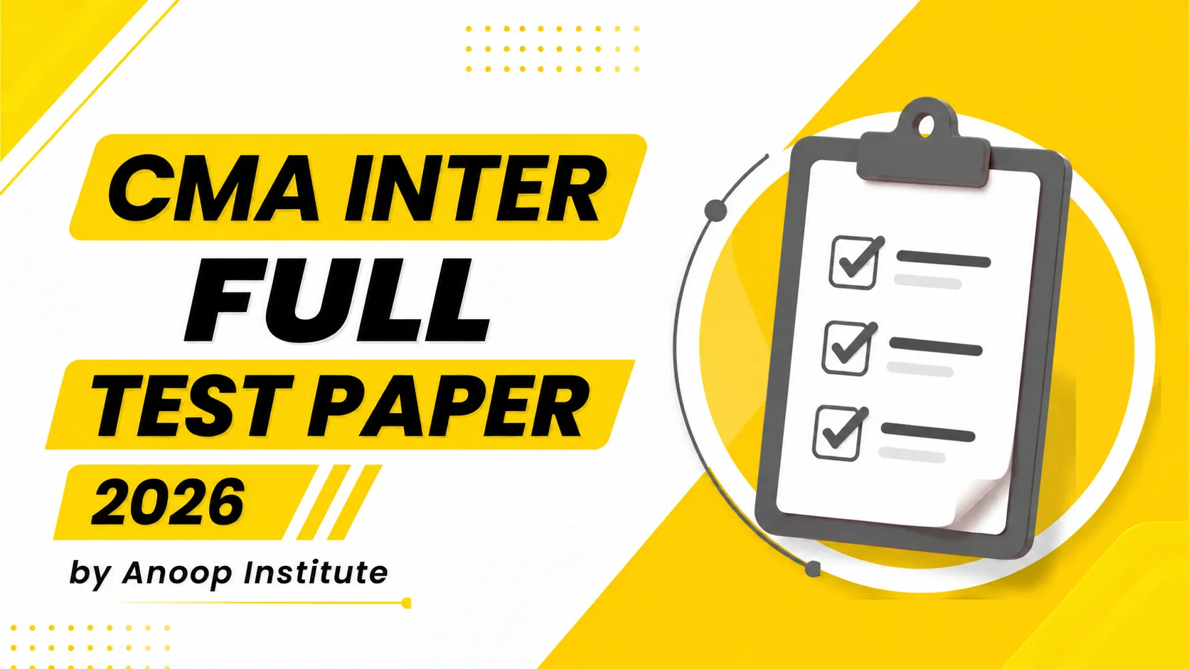 CMA INTER FULL TETS PAPER by Anoop Institute