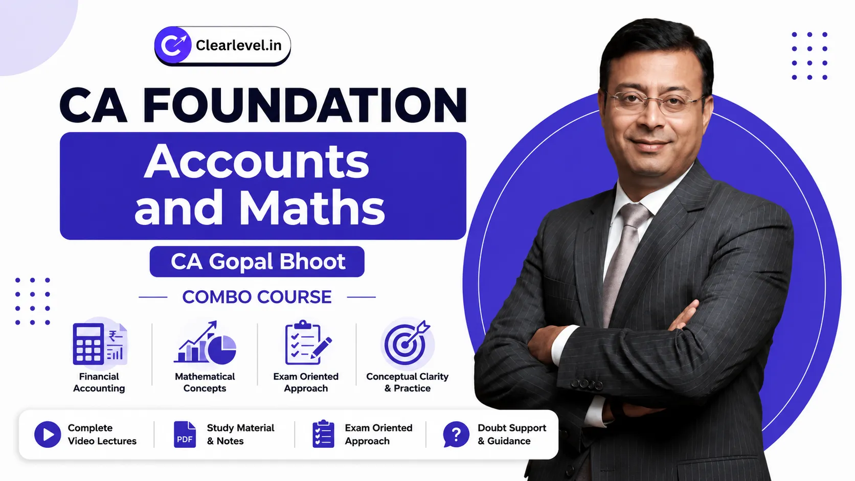 CA Foundation Accounts and Maths Full Course Combo By CA Gopal Bhoot
